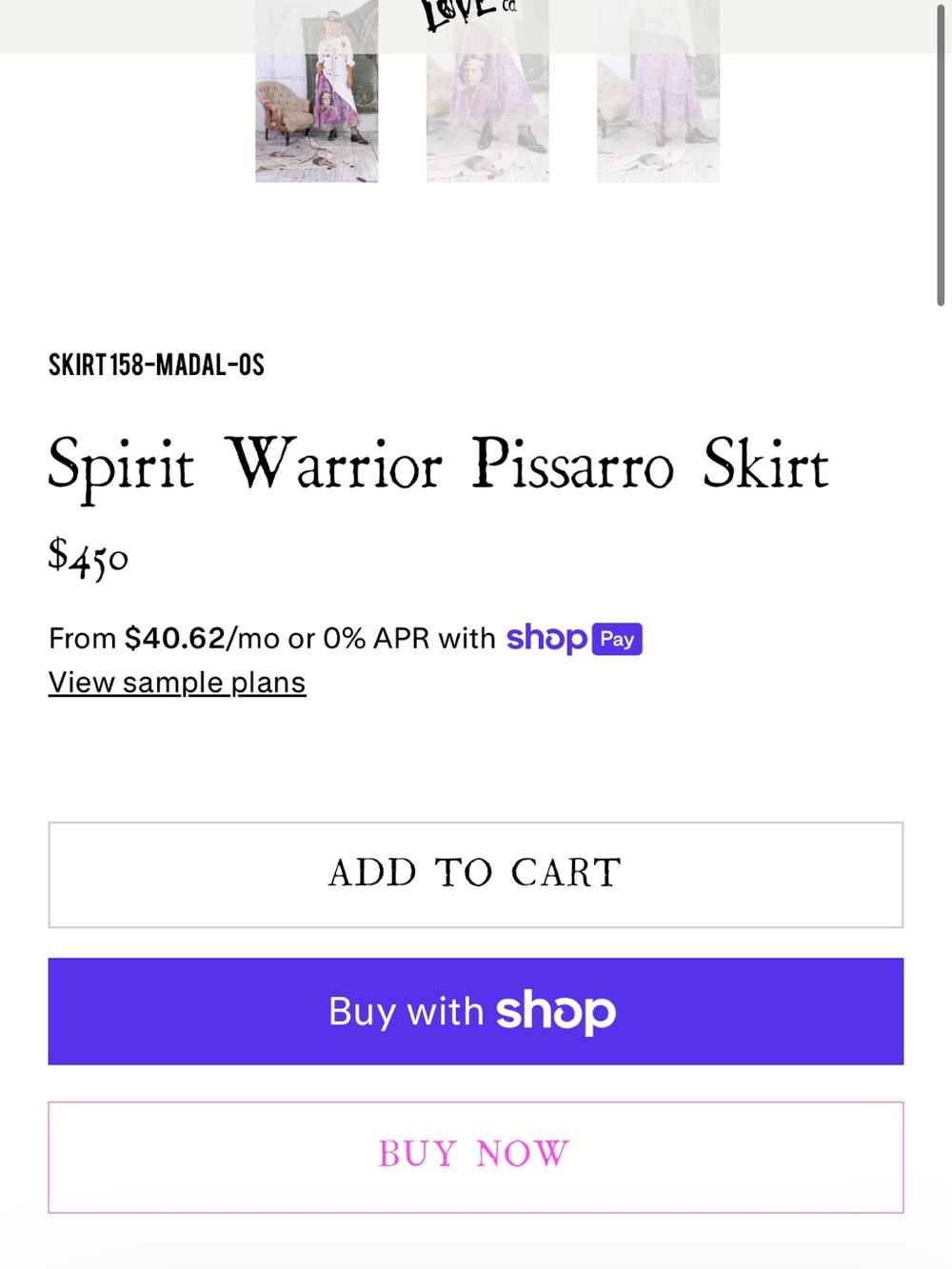 Magnolia Pearl Love Lavender & Pink Patchwork Spirit Warrior Skirt - Picture 5 of 10